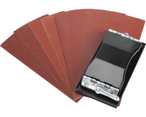 Set hârtie abrazivă & suport Pattfield, 93x230mm, 41 piese