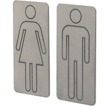 Indicatoare de toaletă pentru femei și bărbați din metal