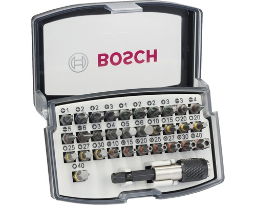 Set biți Bosch Zubehör Torx/PH/PZ/drept, 32 piese, incl. prelungitor Set biți Bosch Zubehör Torx/PH/PZ/drept, 32 piese, incl. prelungitor
