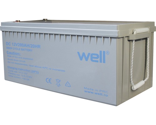 Well Logo Baterie cu descărcare profundă DC 12V 200AH