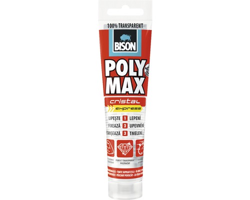 Adeziv și etanșeizant de constructii Bison Poly Max Cristal transparent 115 g