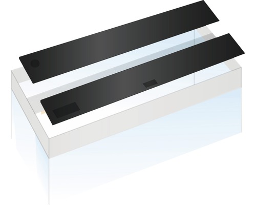 Acvariu cu capac negru