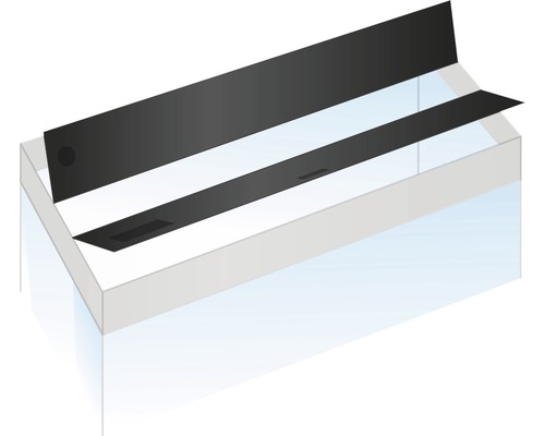 Capac pentru acvariu cu benzi negre pentru fixare