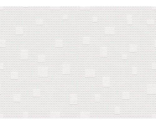 Tapet vlies 9802 Patent Decor alb 10,05x0,53 m Placare decorativă pentru pereți cu pătrate ridicate și model cu puncte