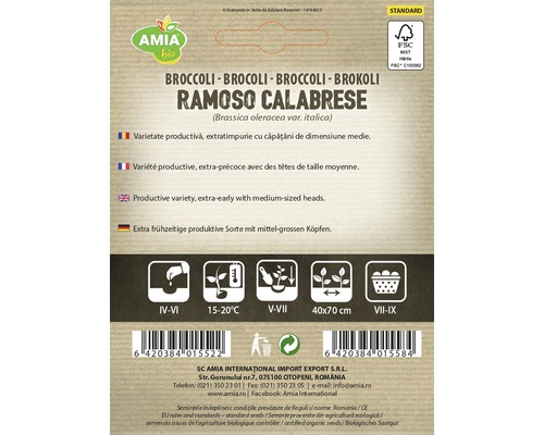 Semințe de broccoli soiul Ramoso Calabrese