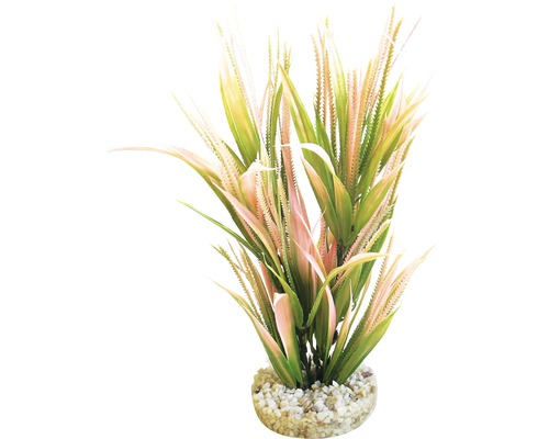 Plantă artificială pentru acvariu cu bază de piatră