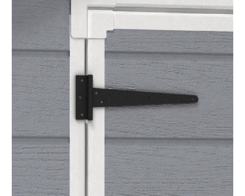 Balamală T neagră pe o poartă sau ușă