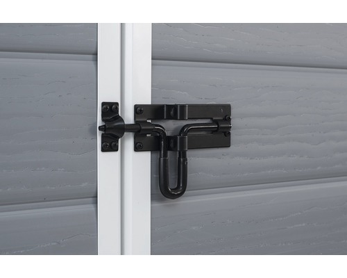 Încuietoare glisantă pentru securizarea căsuțelor de grădină