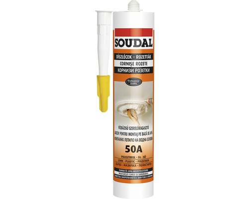 Adeziv de montaj SOUDAL 50A pentru elemente decorative din polistiren 280 ml