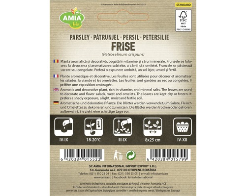 Pachet semințe pătrunjel frisee