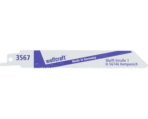 Pânze fierăstrău sabie Wolfcraft 150/130 mm, pentru lemn cu cuie & aluminiu, pachet 2 bucăți