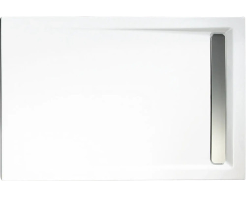 Cădiță duș dreptunghiulară Schulte D202812, 80x120 cm, acril alb, incl. picioare și rigolă