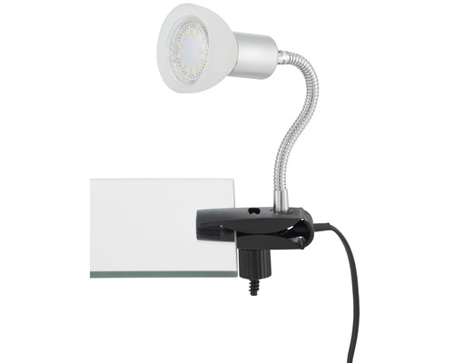 Lampă LED cu clemă și braț flexibil pentru fixare pe suprafețe