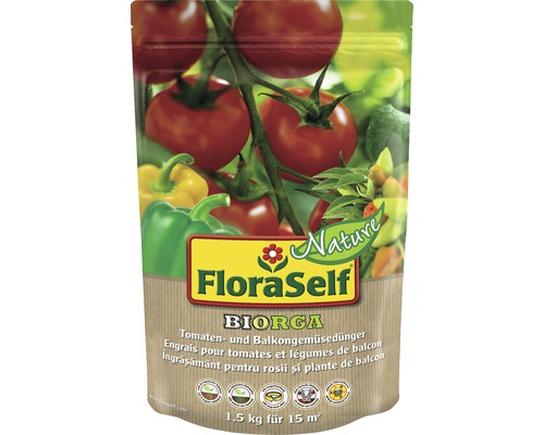FloraSelf Nature® BIORGA îngrășământ pentru roșii și legume de balcon 1,5 kg