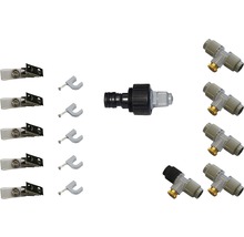 Conector furtun de grădină, cleme furtun și cleme cablu în set