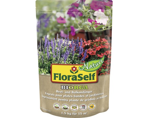 FloraSelf Nature® BIORGA îngrășământ pentru plante de grădină și de balcon 1,5 kg
