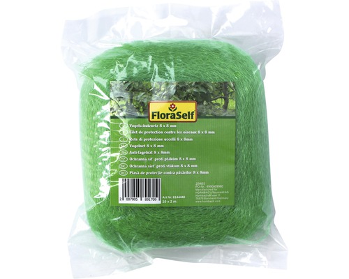 Plasă de protecție verde ambalată cu ochiuri de 8 x 8 milimetri