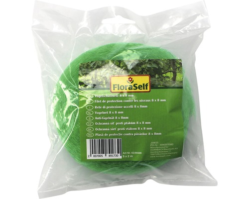 Plasă de protecție contra păsărilor 8 x 8 milimetri în ambalaj