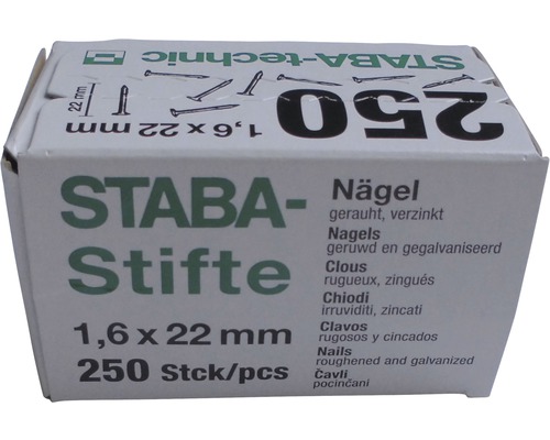 Cuie Staba 22x1,6 mm 250 bucăți Cuie Staba 22x1,6 mm 250 bucăți