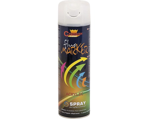 Vopsea spray fluorescentă pentru marcaje Champion roz 500 ml Spray de marcare fluorescent Champion Color