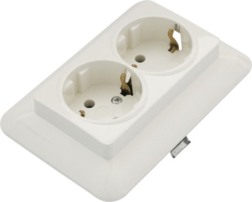 Priza dublă pentru montaj pe perete