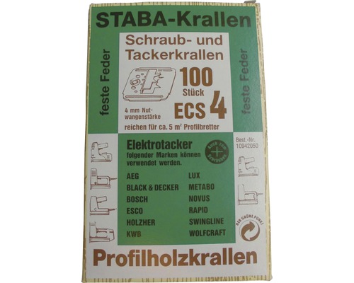 Pachet de gheare STABA cu gheare cu șurub și cu capse