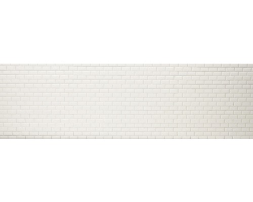 Plăci de faianță cu format dreptunghiular, montate în împletire