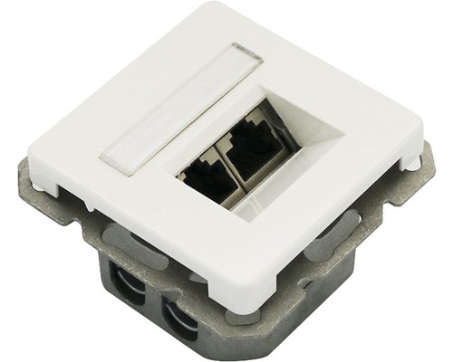 Priza de rețea dublă pentru montaj pe perete