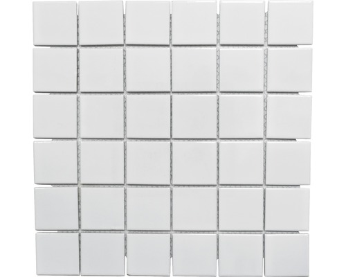 Mozaic piscină ceramic CD 102 alb lucios 30x30 cm