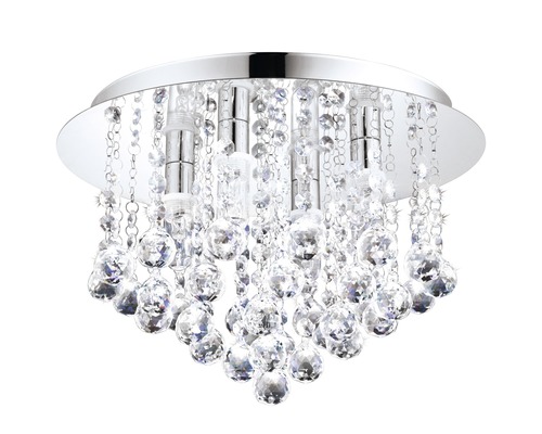 Lumină de plafon cu elemente de cristal pentru iluminat ambiental