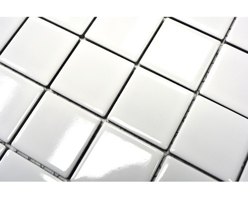 Plăci mozaic pătrate albe