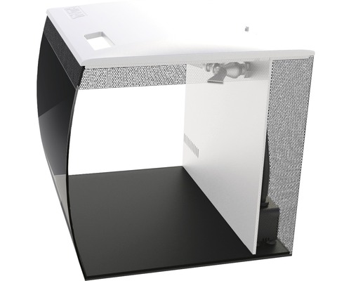 Acvariu cu iluminare și sistem de filtrare