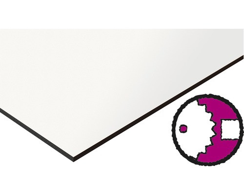 Placă HPL compactă 2440x1220x6 mm alb