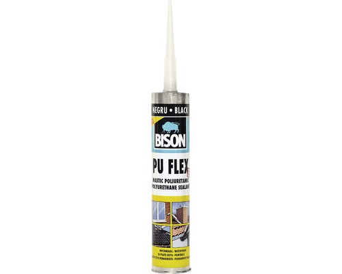 Mastic poliuretanic Bison PU Flex negru 300 ml