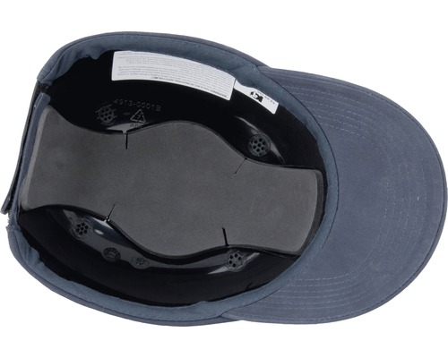 Vedere interioară a unei șepci de baseball cu protecție integrată pentru cap