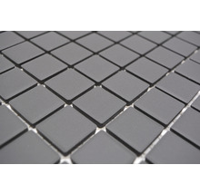 Mozaic piscină ceramic CU 020 negru mat 32,7x30,2 cm