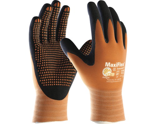 Mănuși de protecție ATG MaxiFlex Endurance din nailon & lycra, impregnate cu nitril, mărimea 9