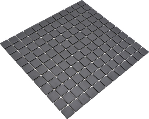 Mozaic piscină ceramic CU 020 negru mat 32,7x30,2 cm Plăci de mozaic din ceramică, aranjate în pătrat