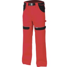 Pantaloni de lucru Ardon Cool Trend din bumbac roșu/negru, mărimea 46-thumb-0