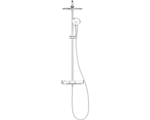 Sistem de duș cu termostat Grohe Euphoria SmartControl System 260 Mono, duș fix 3 funcții, pară duș 3 funcții, crom