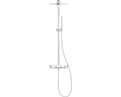 Sistem de duș cu termostat Grohe Euphoria SmartControl System 310 Cube Duo, duș fix 2 funcții, pară duș 1 funcție, crom