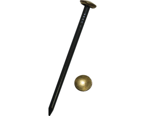 Cuie de oțel cu cap alămit Dresselhaus 2x30 mm, 20 bucăți Cuie decorative cu cap din alamă