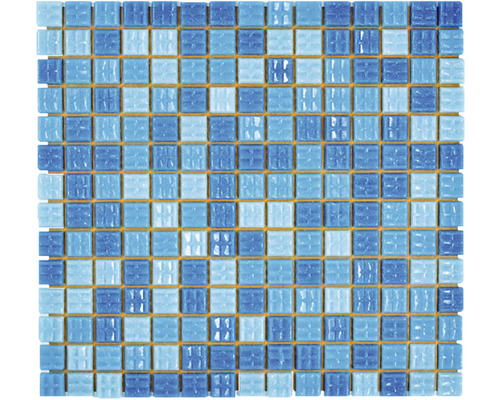 Mozaic piscină sticlă pentru piscină GM A 321P albastru 30,5x32,7 cm