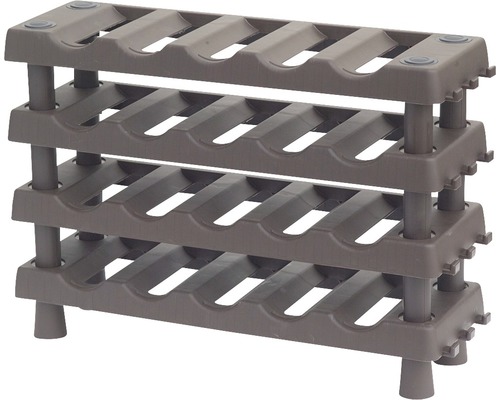 Raft din plastic pentru sticle ArtPlast Davide D+ 715x220x495 mm max. 20 sticle Suport de vinuri din plastic cu patru niveluri pentru depozitarea sticlelor
