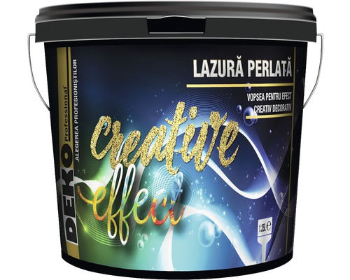 Lazură perlată DEKO Creative Effect Gold pentru interior 1,25 l Vopsea decorativă cu efect în găleată