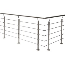 Balustradă din oțel inoxidabil cu cabluri de sârmă orizontale