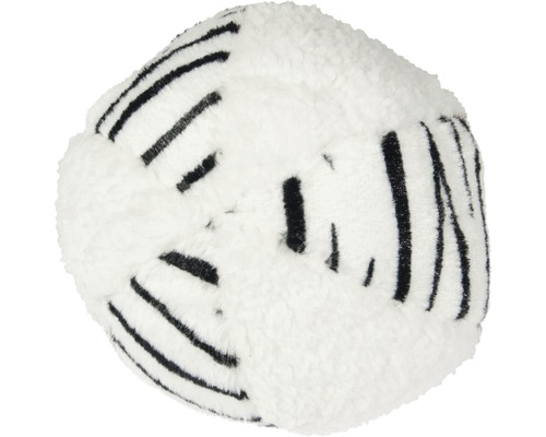 Jucărie pentru câni, minge Beasty, 11 cm, alb & negru