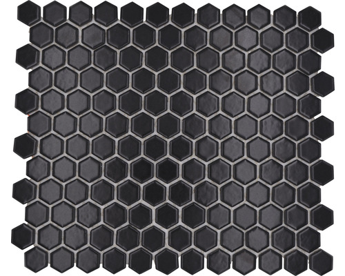 Mozaic piscină ceramic HX 065 negru mat 26x30 cm