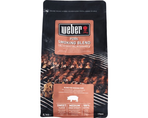Așchii pentru afumare Weber carne porc 700 g Weber Pork Smoking Blend într-un pachet de 0,7 kilograme