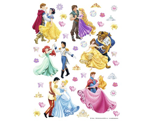 Sticker Disney Princes & Princesses 65x85 cm
